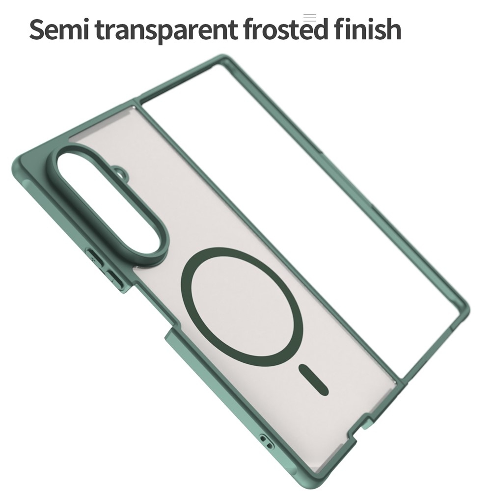 Case matný gelový obal s MagSafe na Samsung Galaxy Z Fold7 5G - zelený