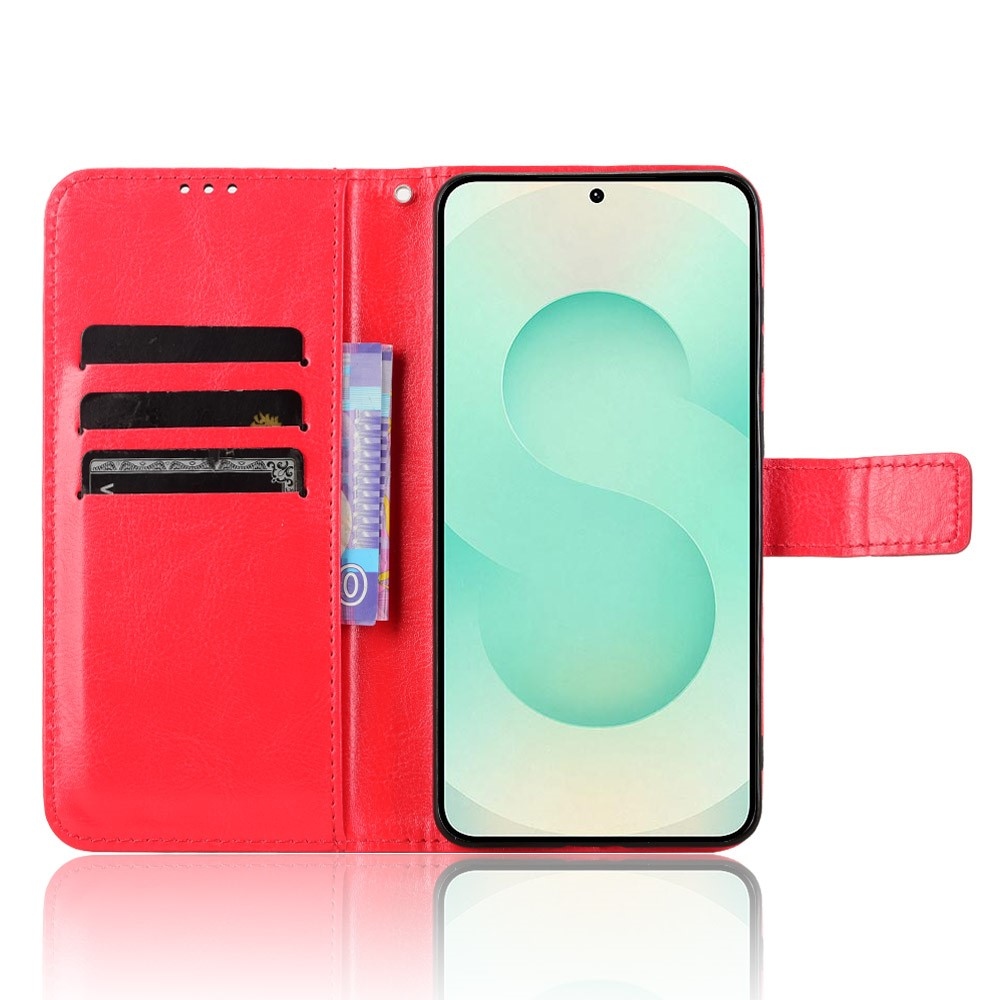 Crazy knížkové pouzdro na Samsung Galaxy S25 Edge - červené