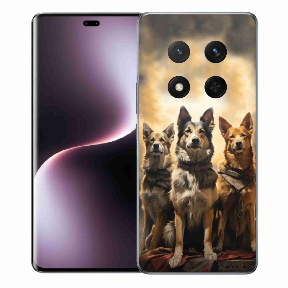 Gelový kryt mmCase na Honor Magic 7 Lite 5G - tři psi