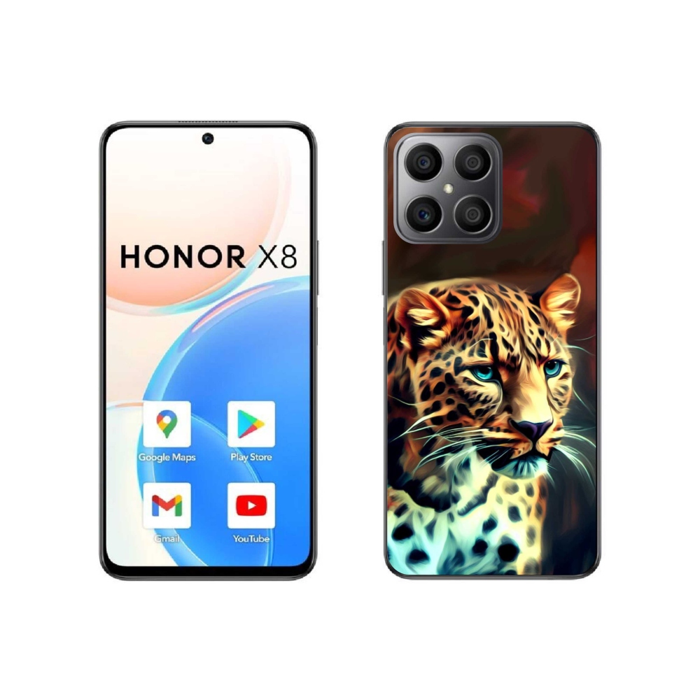 Gelový kryt mmCase na Honor X8 4G - leopard