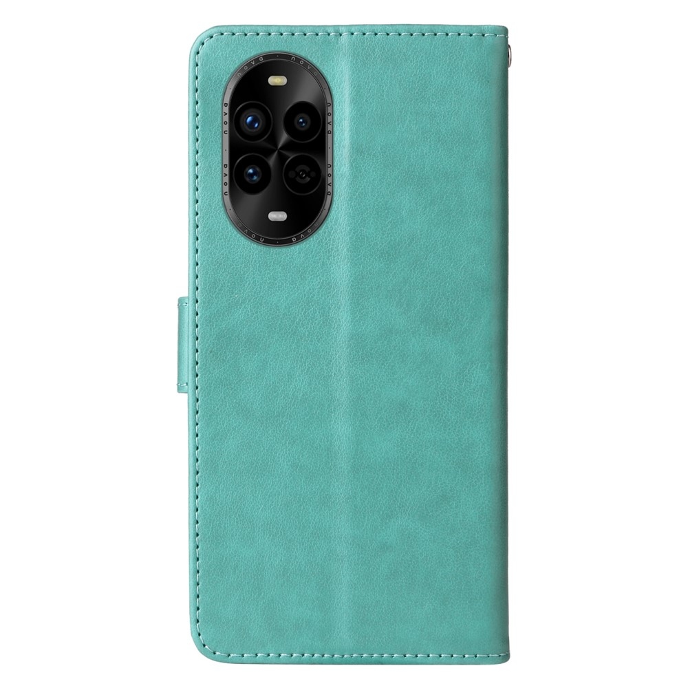 Flowery knížkové pouzdro na Huawei Nova 13 Pro 5G - modrozelené