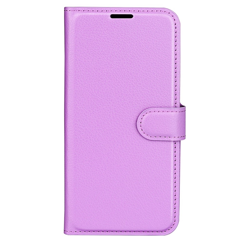 Litchi knížkové pouzdro na Samsung Galaxy A36 5G - fialové