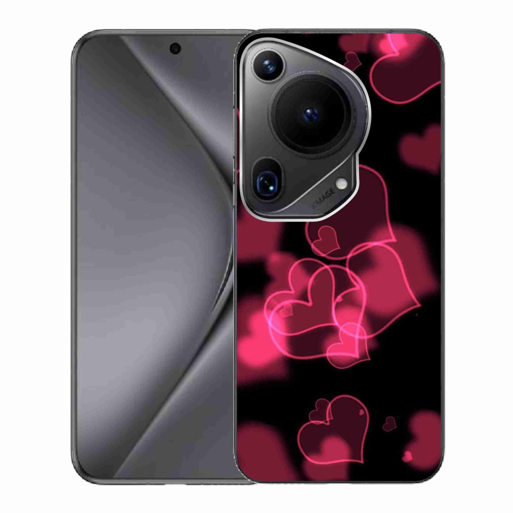 Gelový kryt mmCase na Huawei Pura 70 Ultra - červená srdíčka