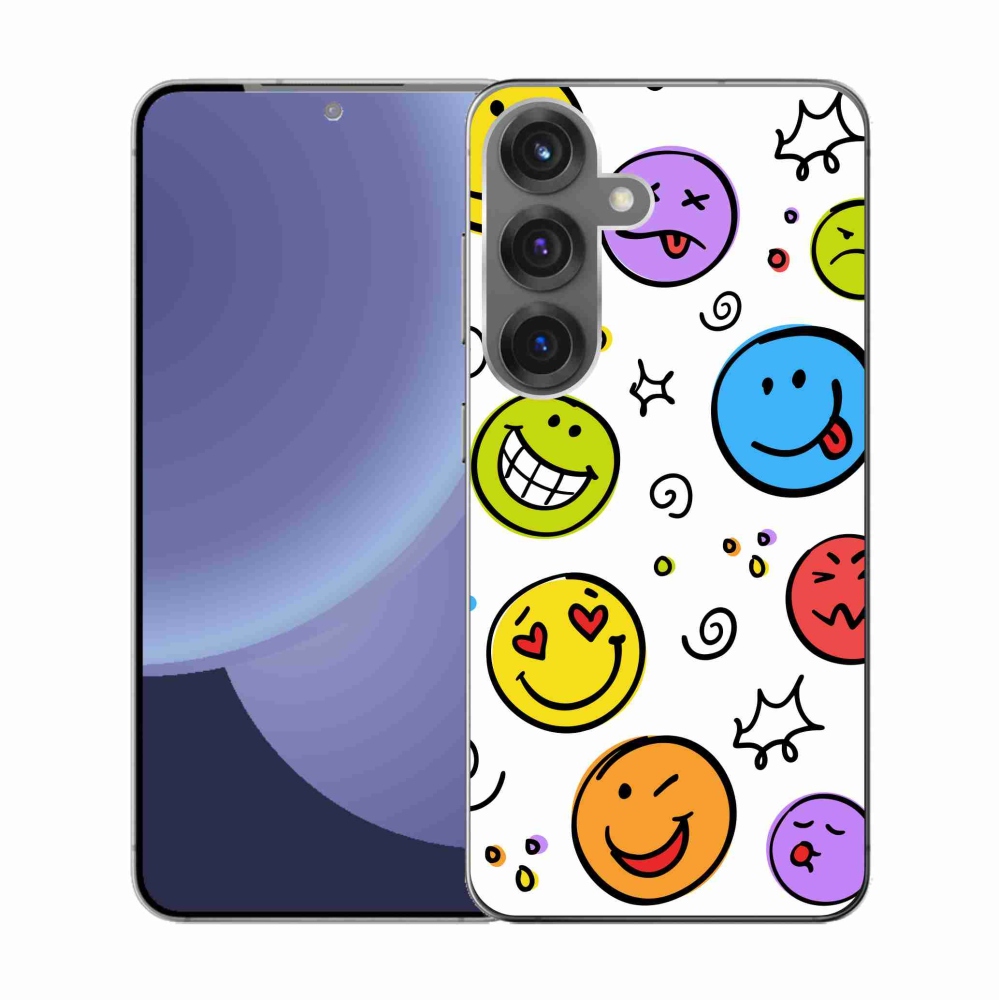 Gelový kryt mmCase na Samsung Galaxy S25 - smajlíci