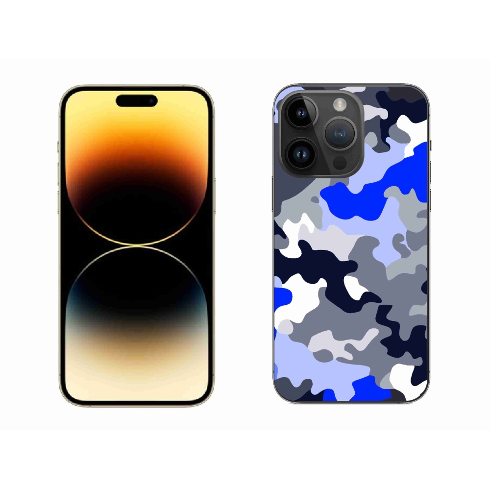 Gelový kryt mmCase na iPhone 14 Pro Max - maskáčový vzor 8
