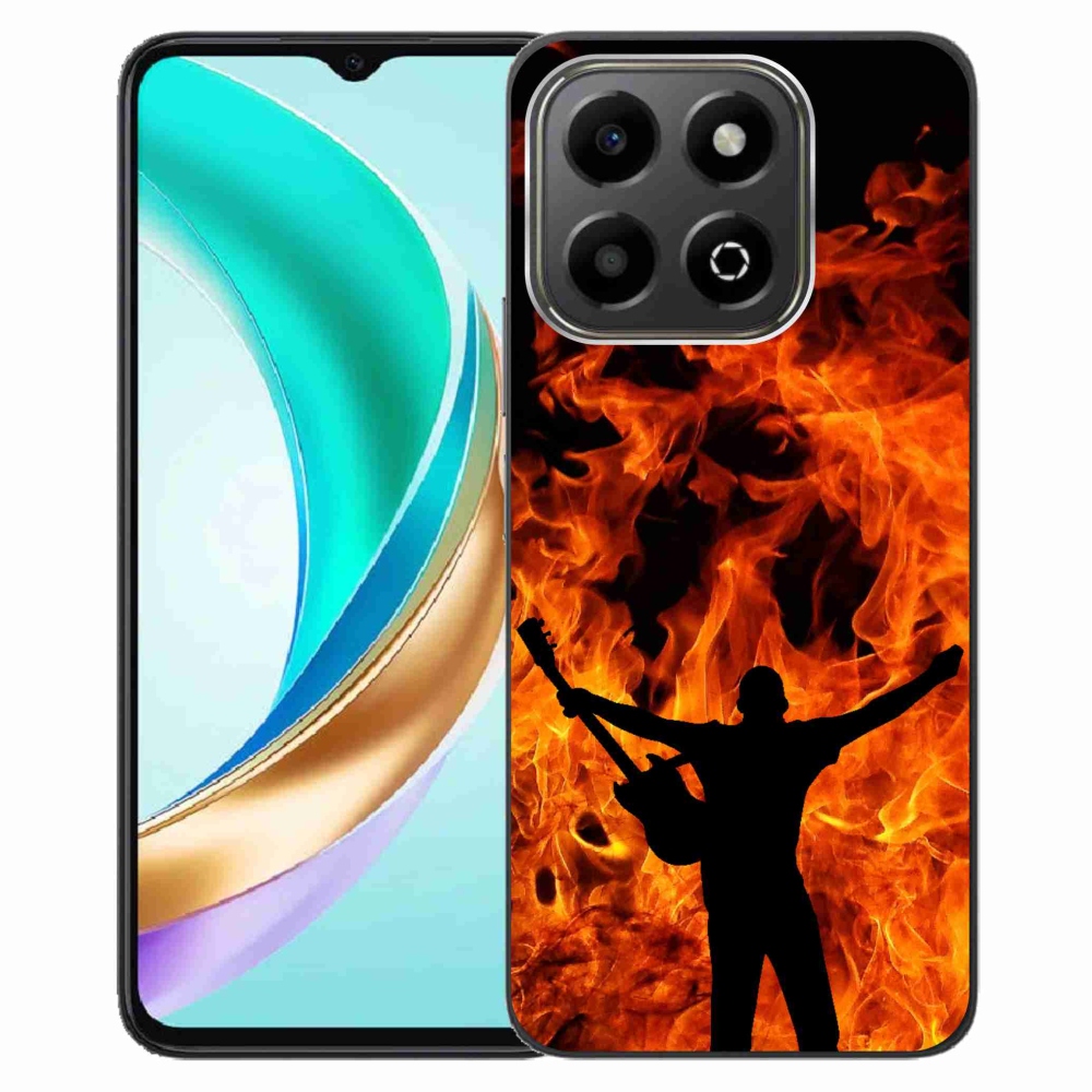 Gelový kryt mmCase na Honor X6b - muzikant a oheň