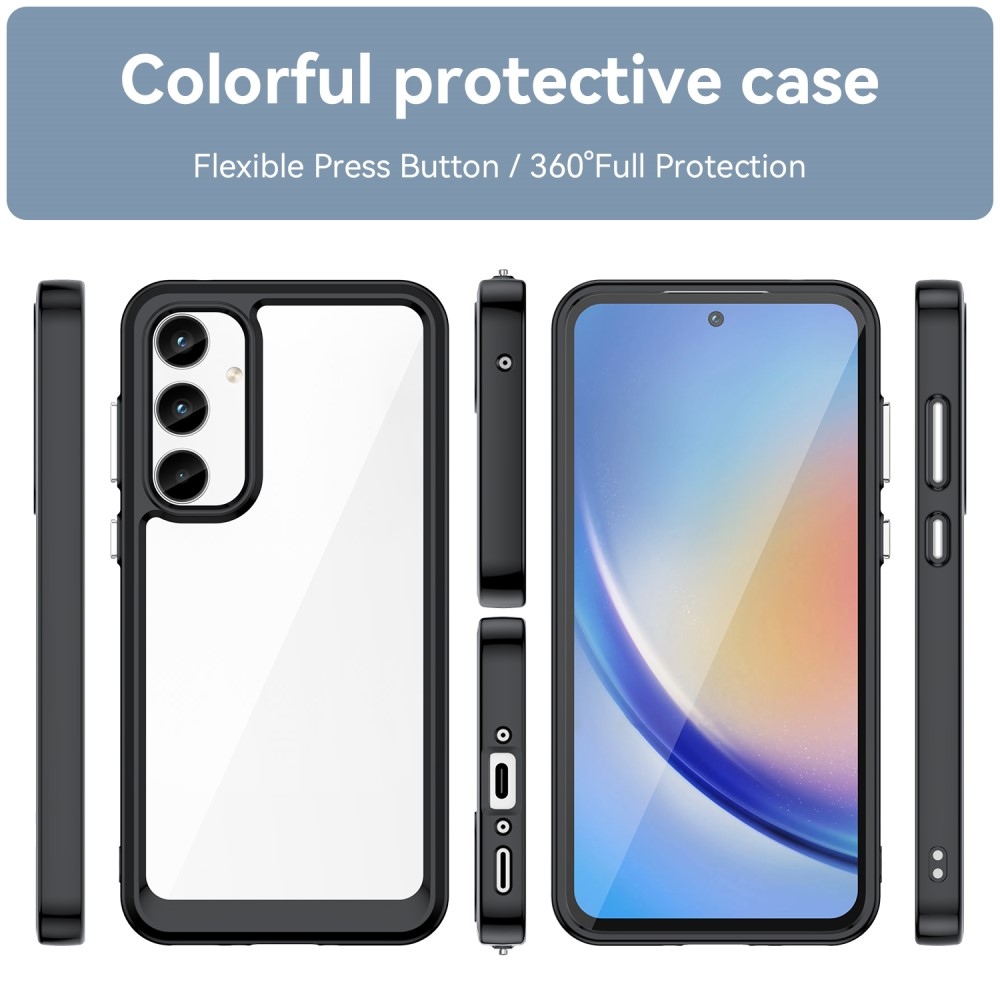 Gelový obal s pevnými zády na Samsung Galaxy A35 5G - černý