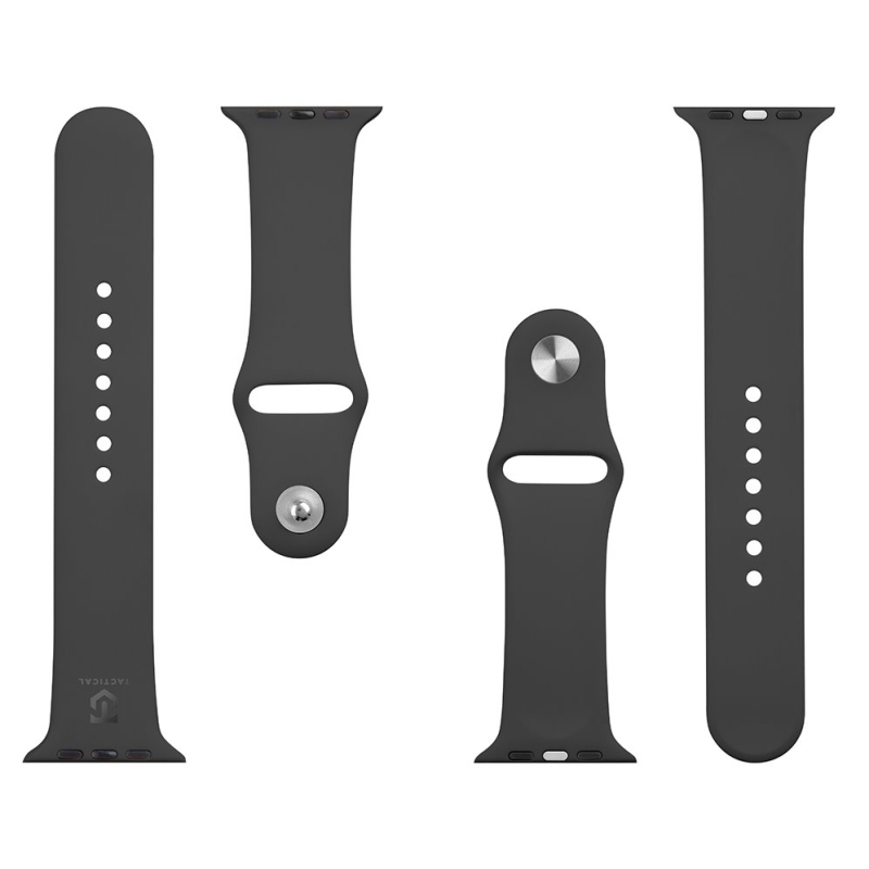 Tactical 488 Silikonový Řemínek pro Apple Watch 1/2/3/4/5/6/7/8/9/SE 42/44/45mm Black