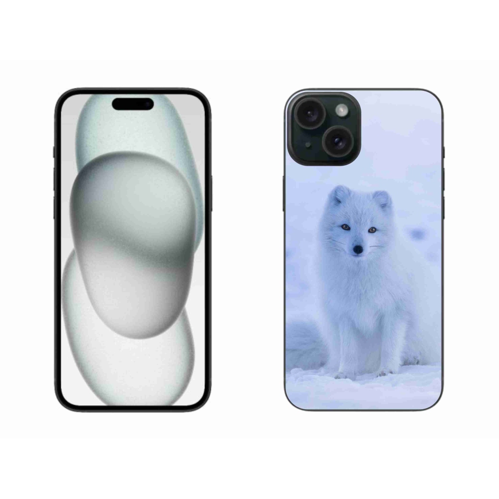 Gelový kryt mmCase na iPhone 15 Plus - polární liška