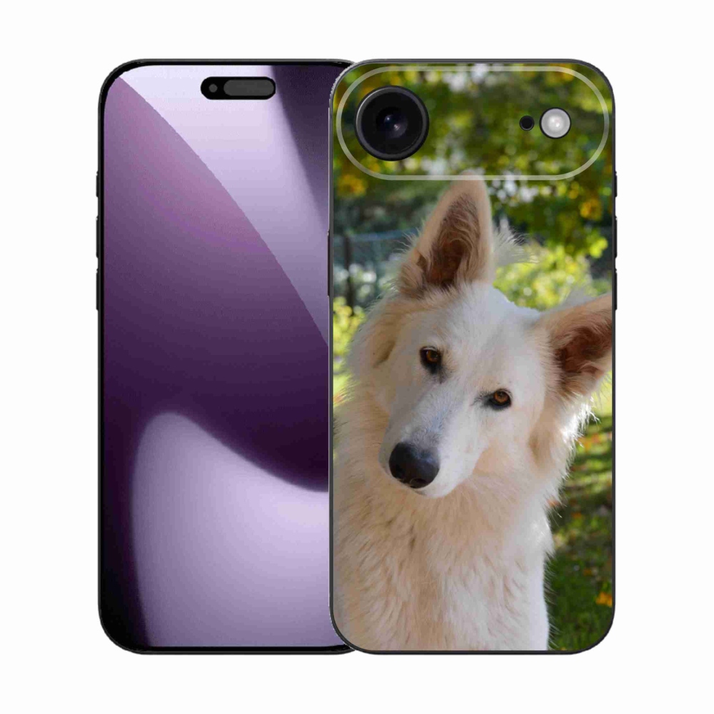 Gelový kryt mmCase na iPhone 17 Air - bílý švýcarský ovčák 1