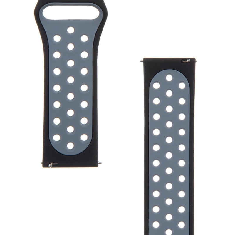 Tactical 267 Double Silikonový Řemínek 22mm Black/Grey