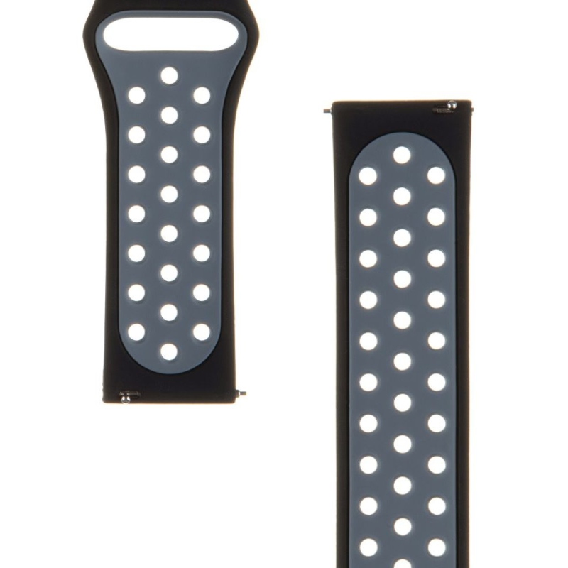 Tactical 267 Double Silikonový Řemínek 22mm Black/Grey