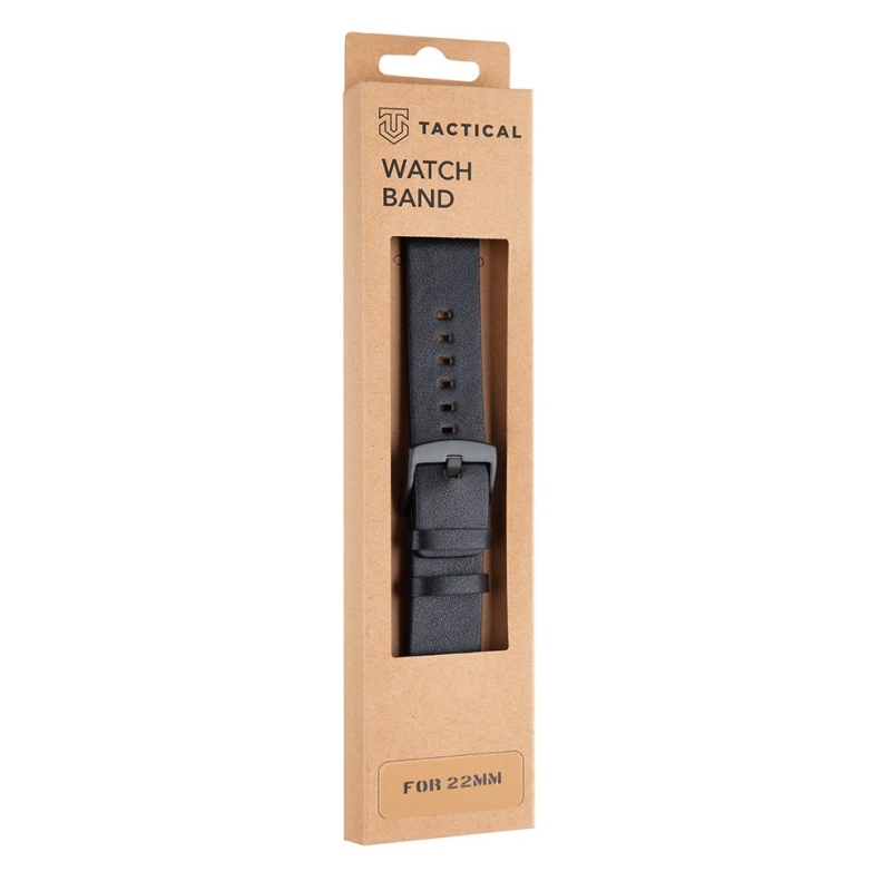 Tactical 307 Kožený Řemínek 22mm Black