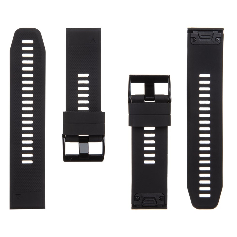 Tactical 668 Silikonový Řemínek pro Garmin Fenix 5X/6X/7X QuickFit 26mm Black