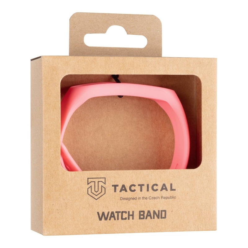 Tactical 826 Silikonový Řemínek pro Xiaomi Mi Band 7 Pink