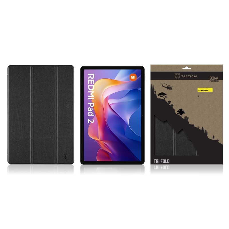 Tactical Book Tri Fold Pouzdro pro Xiaomi Redmi Pad 2 Black