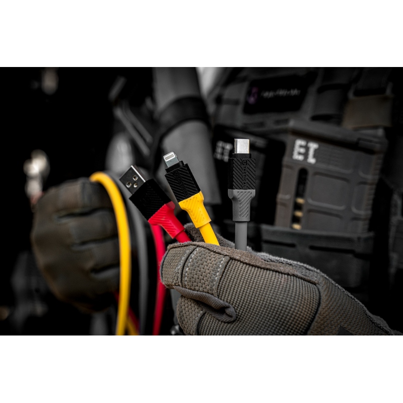 Tactical Fat Man Cable USB-C/Lightning 1m Yellow
