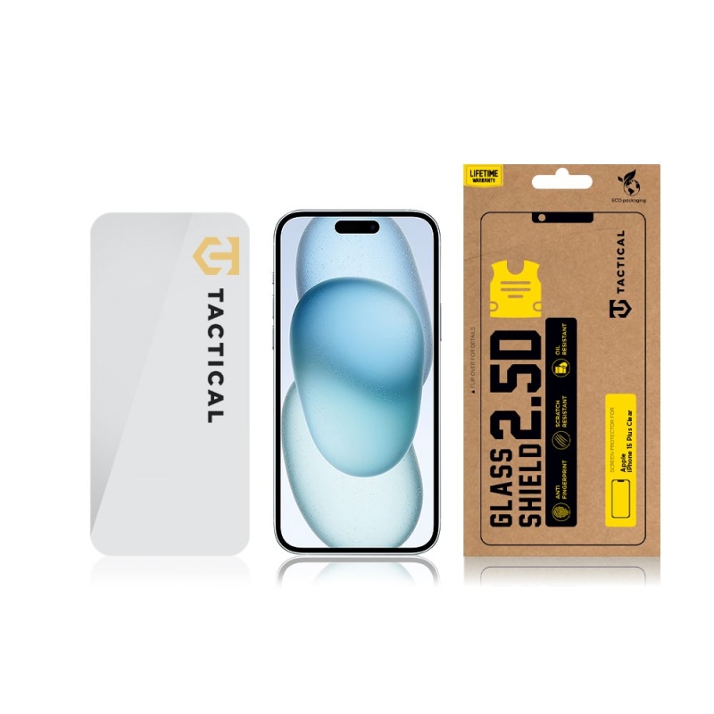 Tactical Glass Shield 2.5D sklo pro Apple iPhone 15 Plus Clear