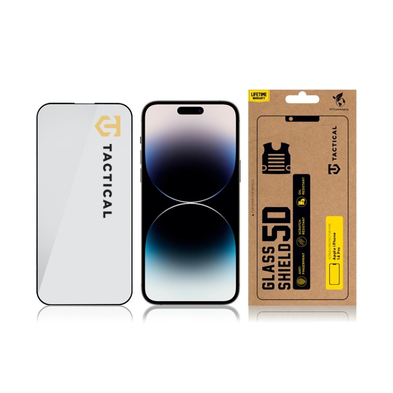 Tactical Glass Shield 5D sklo pro Apple iPhone 14 Pro Black