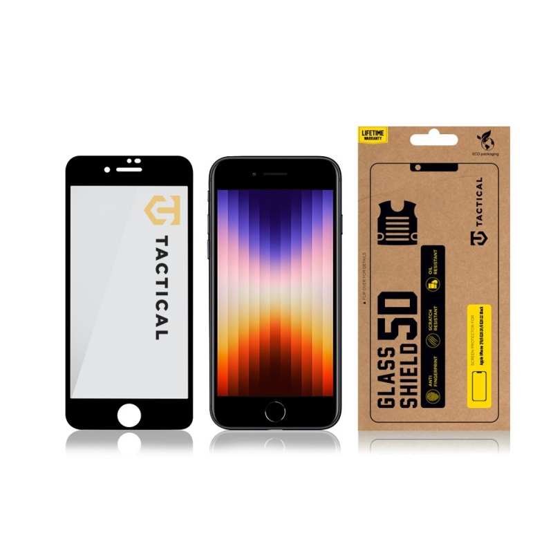 Tactical Glass Shield 5D sklo pro Apple iPhone 7/8/SE2020/SE2022 Black 