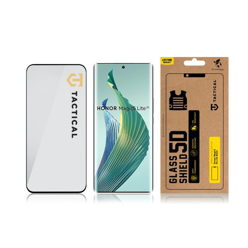 Tactical Glass Shield 5D sklo pro Honor Magic5 Pro 5G Black 