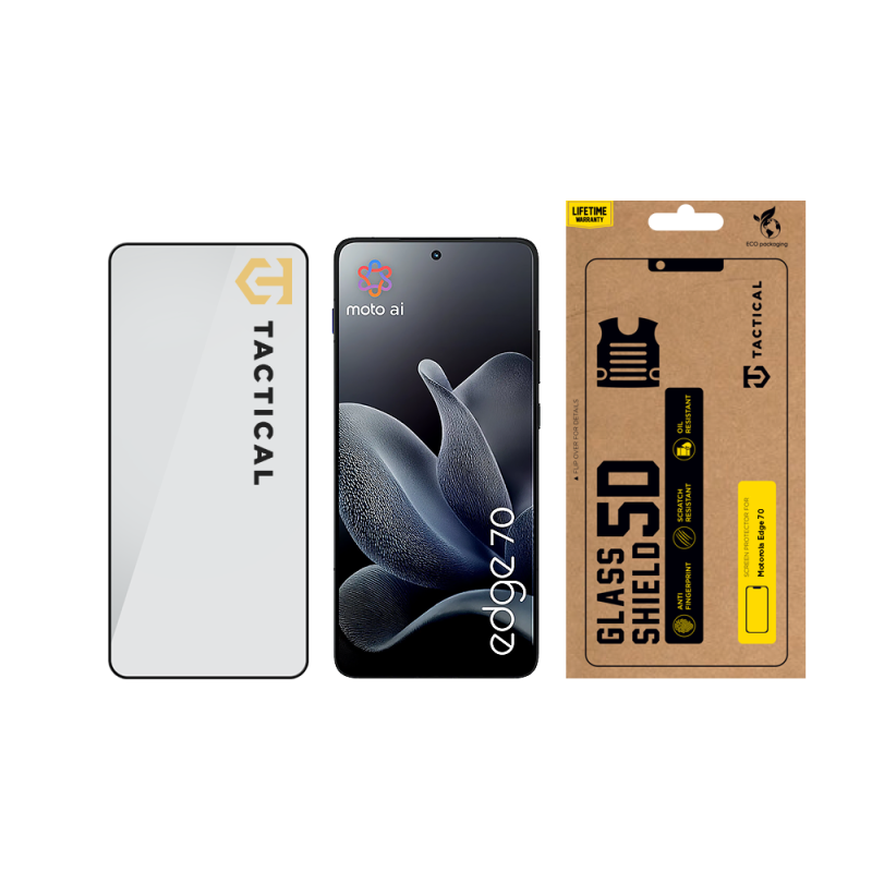 Tactical Glass Shield 5D sklo pro Motorola Edge 70 Black 