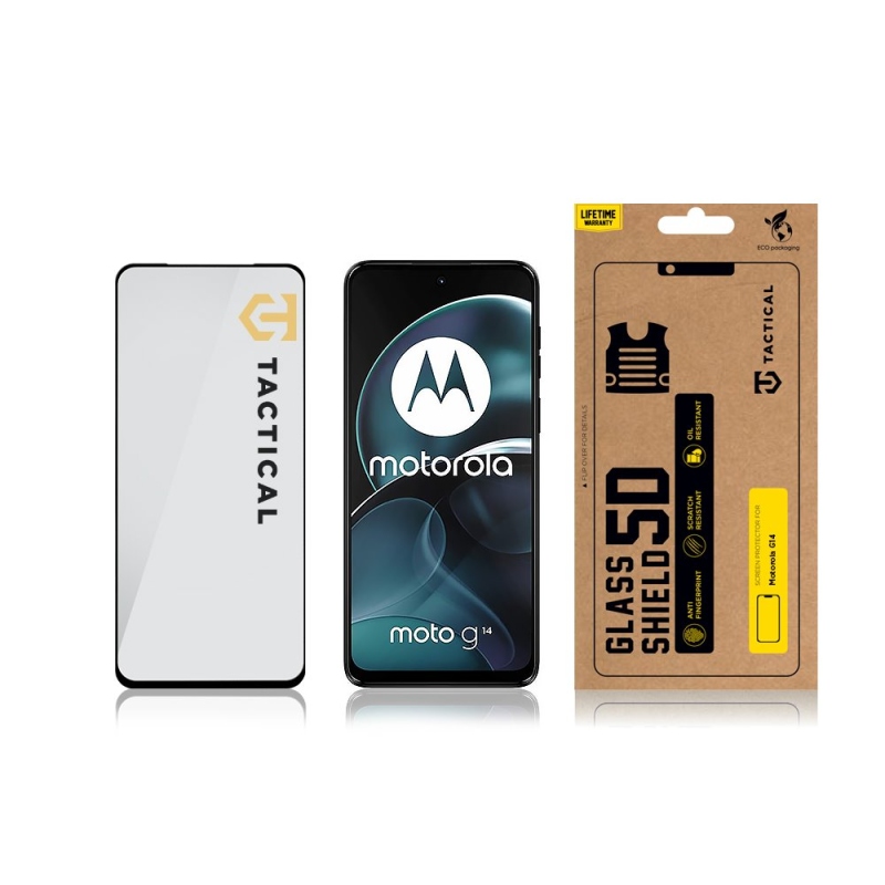 Tactical Glass Shield 5D sklo pro Motorola G14 Black 