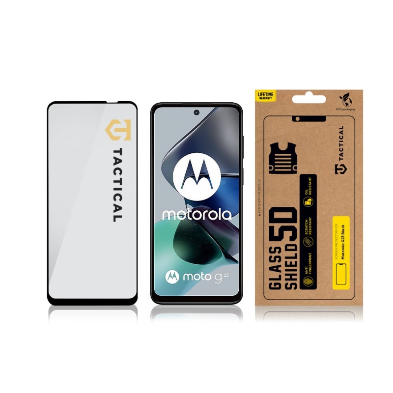 Tactical Glass Shield 5D sklo pro Motorola G23 Black 