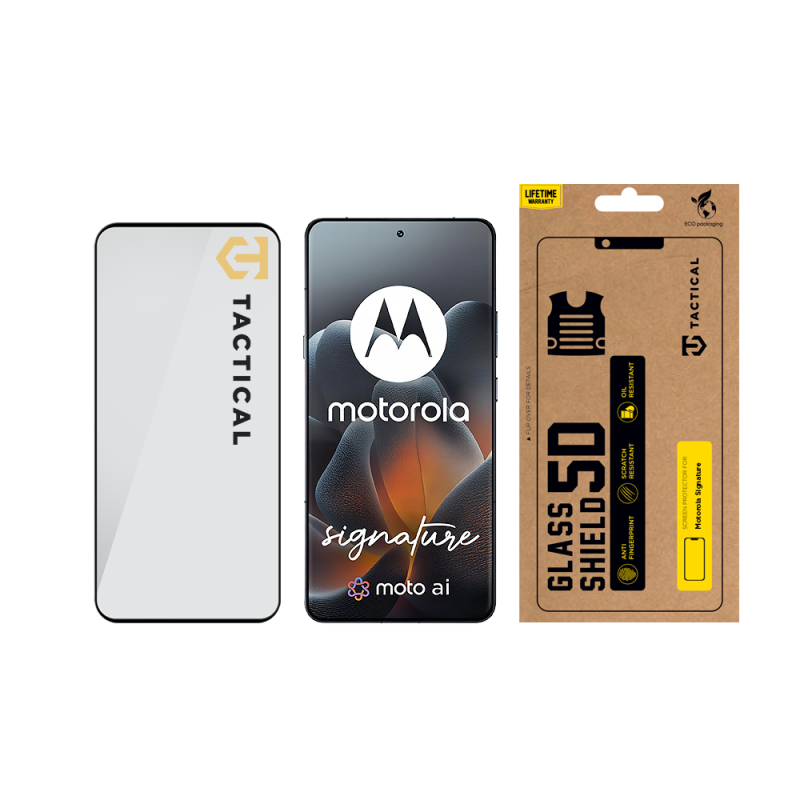 Tactical Glass Shield 5D sklo pro Motorola Signature Black 