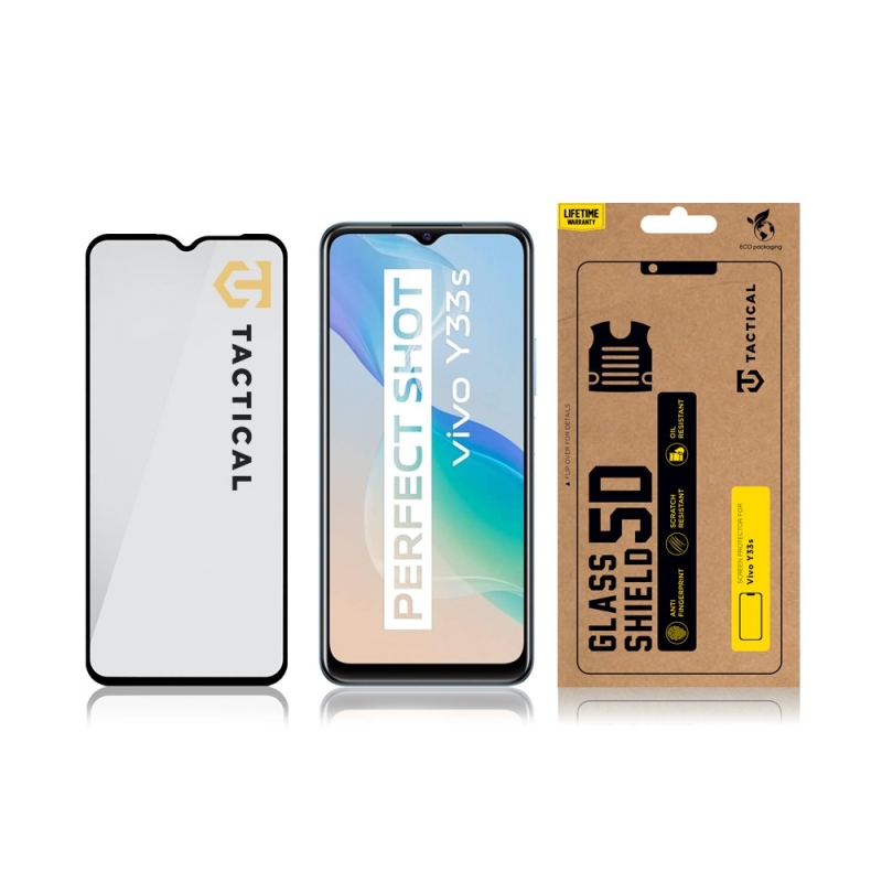Tactical Glass Shield 5D sklo pro Vivo Y33s/Y21/Y21s Black