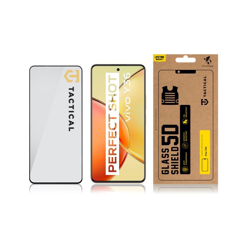 Tactical Glass Shield 5D sklo pro Vivo Y36 Black