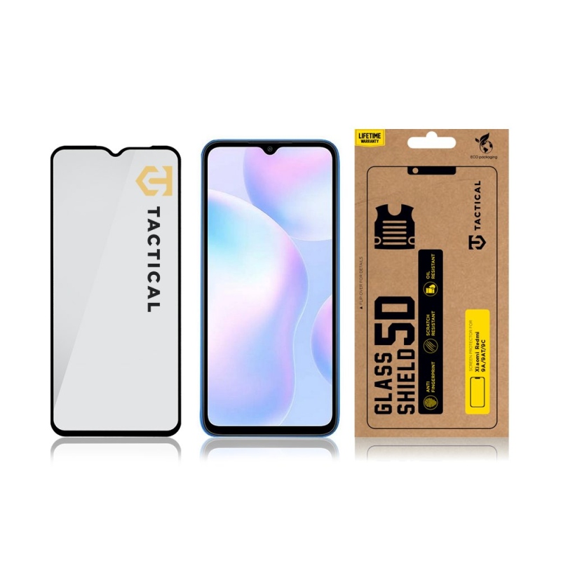 Tactical Glass Shield 5D sklo pro Xiaomi Redmi 9A/9AT/9C Black