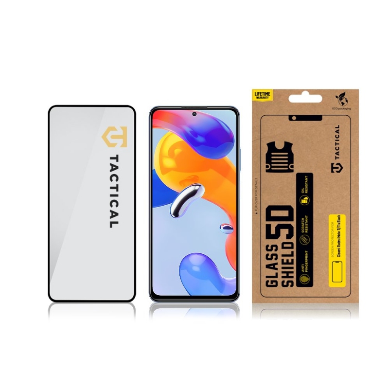 Tactical Glass Shield 5D sklo pro Xiaomi Redmi Note 11/11s Black 