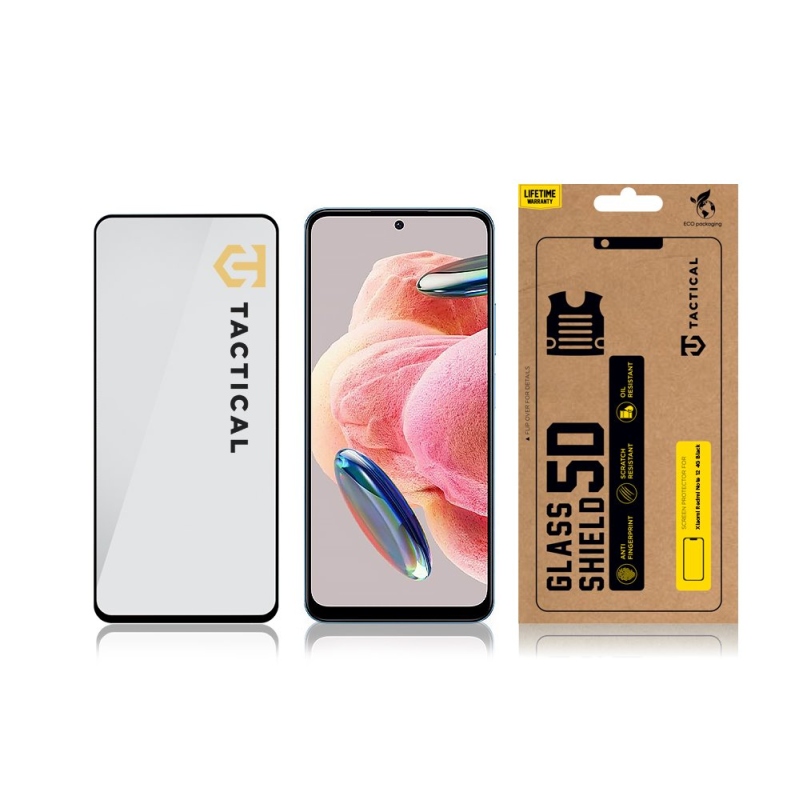 Tactical Glass Shield 5D sklo pro Xiaomi Redmi Note 12 4G Black 
