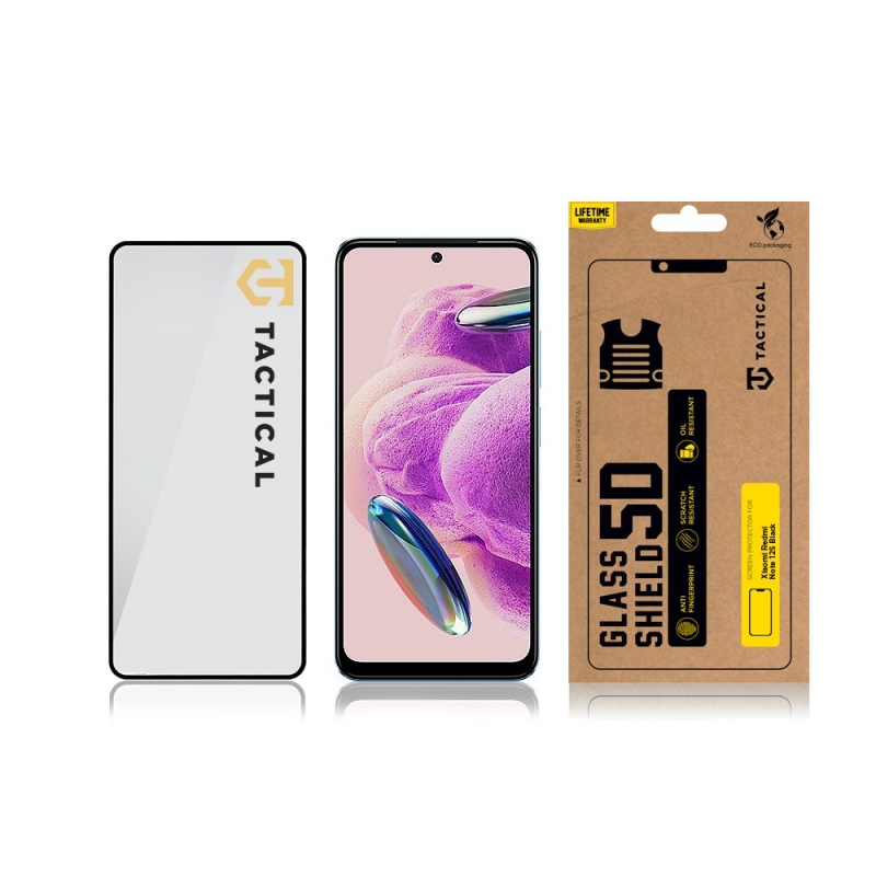Tactical Glass Shield 5D sklo pro Xiaomi Redmi Note 12S Black 
