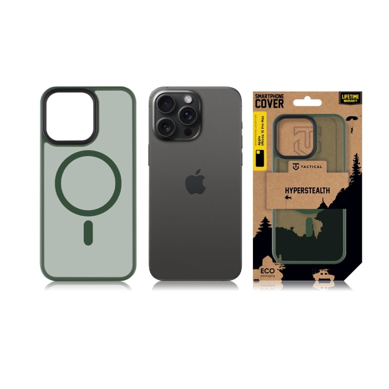 Tactical MagForce Hyperstealth Kryt pro iPhone 15 Pro Max Forest Green