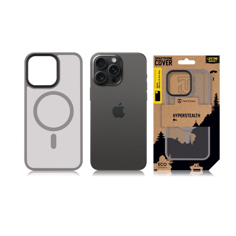 Tactical MagForce Hyperstealth Kryt pro iPhone 15 Pro Max Light Grey