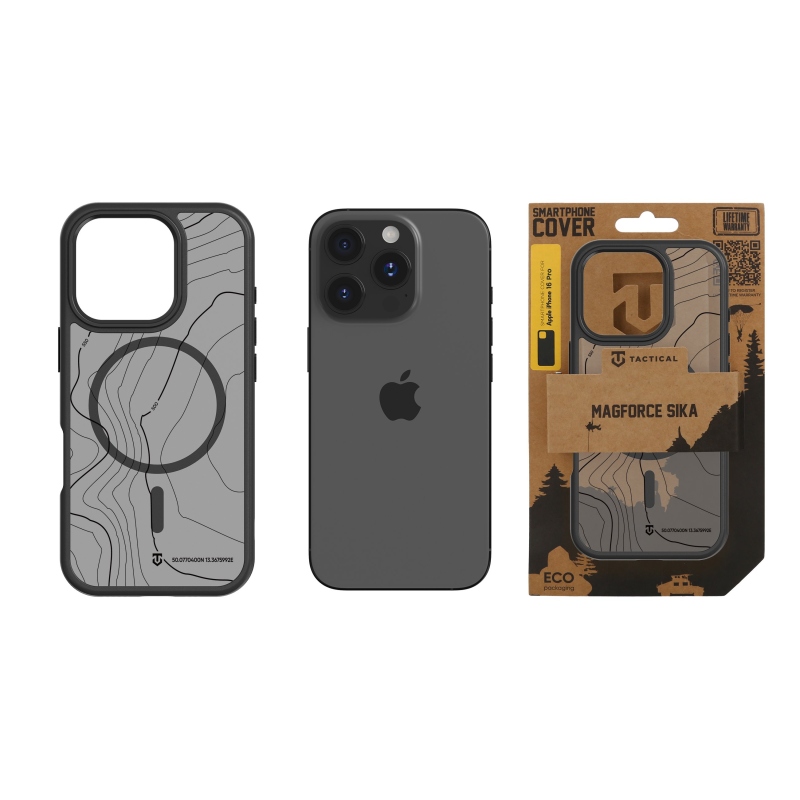 Tactical MagForce Hyperstealth Sika Kryt pro iPhone 16 Pro Asphalt