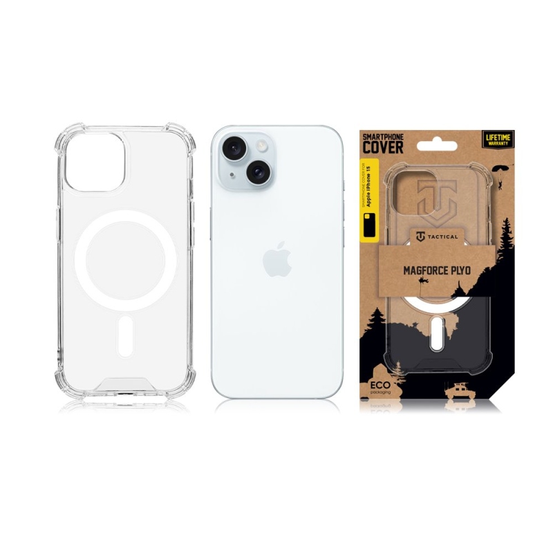 Tactical MagForce Plyo Kryt pro Apple iPhone 15 - průhledný