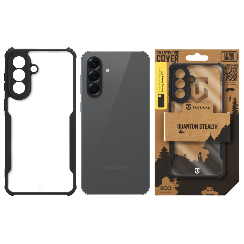Tactical Quantum Stealth Kryt pro Samsung Galaxy A57 Clear/Black