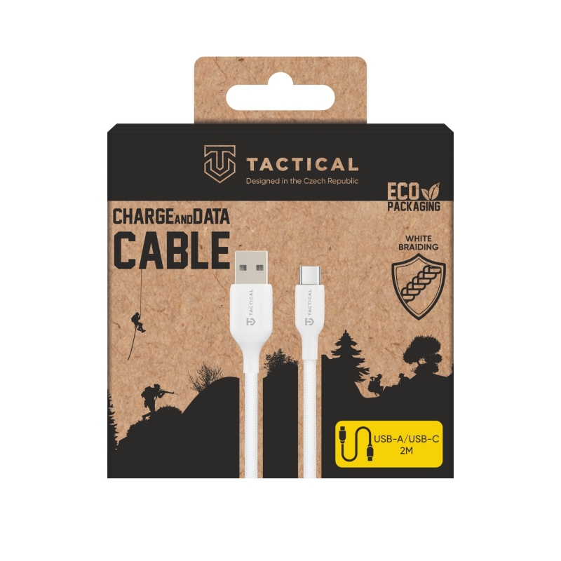 Tactical Stitch Thread Cable USB-A/USB-C 2m White