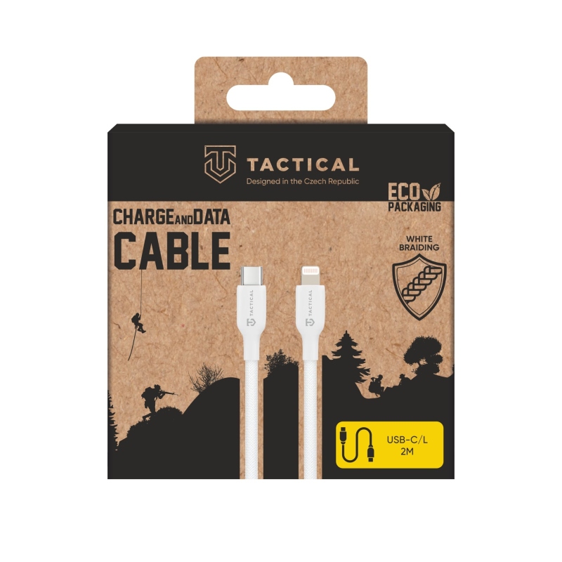 Tactical Stitch Thread Cable USB-C/Lightning 2m White