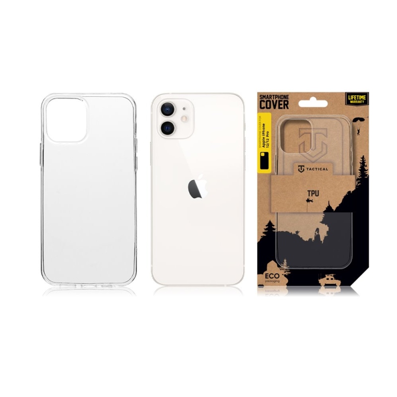 Tactical TPU Kryt pro Apple iPhone 12/12 Pro - průhledný 