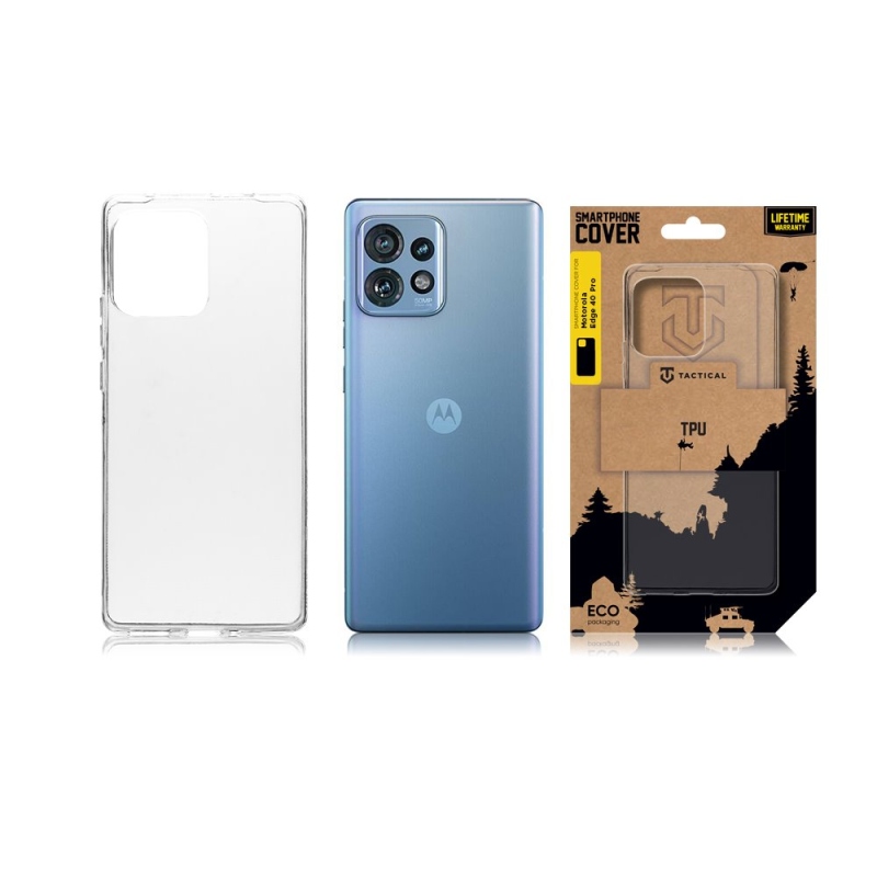 Tactical TPU Kryt pro Motorola Edge 40 Pro - průhledný