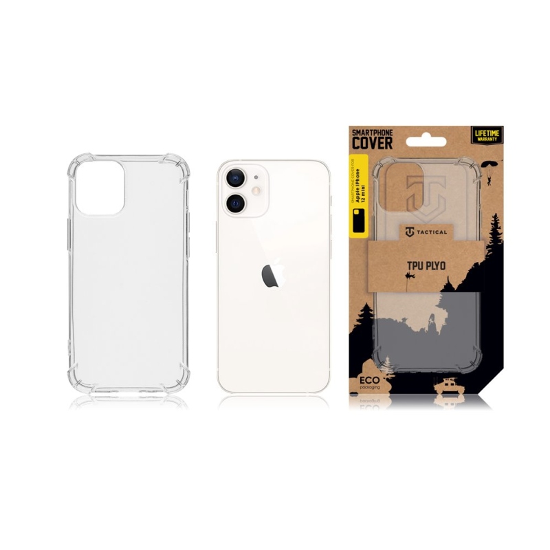 Tactical TPU Plyo Kryt pro Apple iPhone 12 Mini - průhledný 