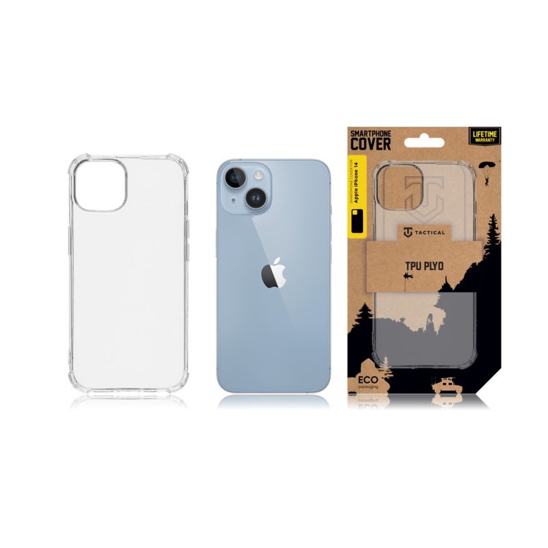 Tactical TPU Plyo Kryt pro Apple iPhone 14 - průhledný 