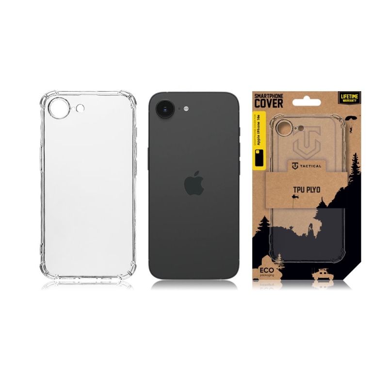 Tactical TPU Plyo Kryt pro Apple iPhone 16e Transparent