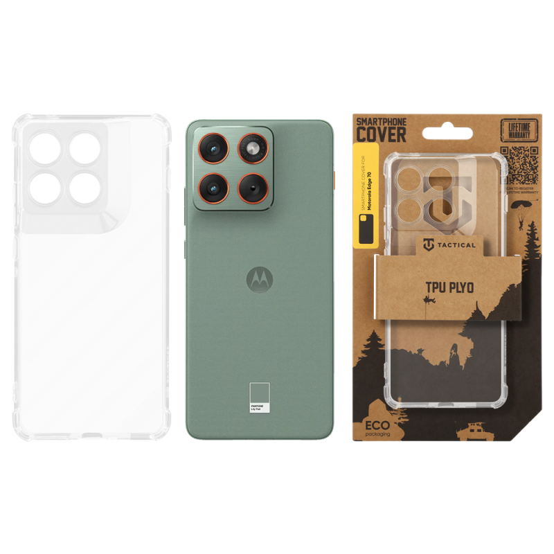 Tactical TPU Plyo Kryt pro Motorola Edge 70 Transparent