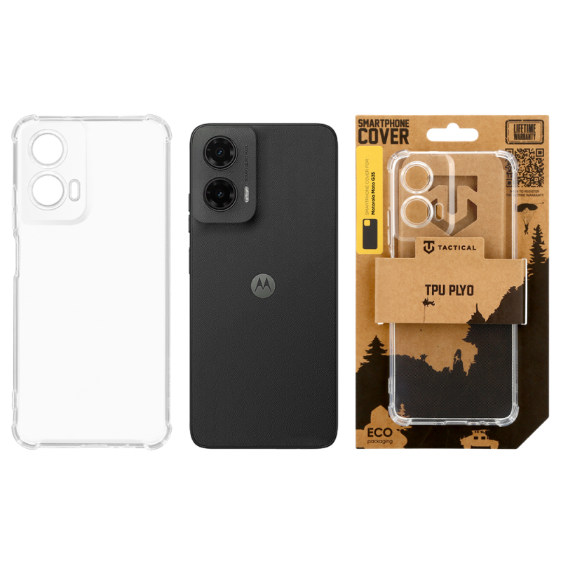 Tactical TPU Plyo Kryt pro Motorola G35 Transparent