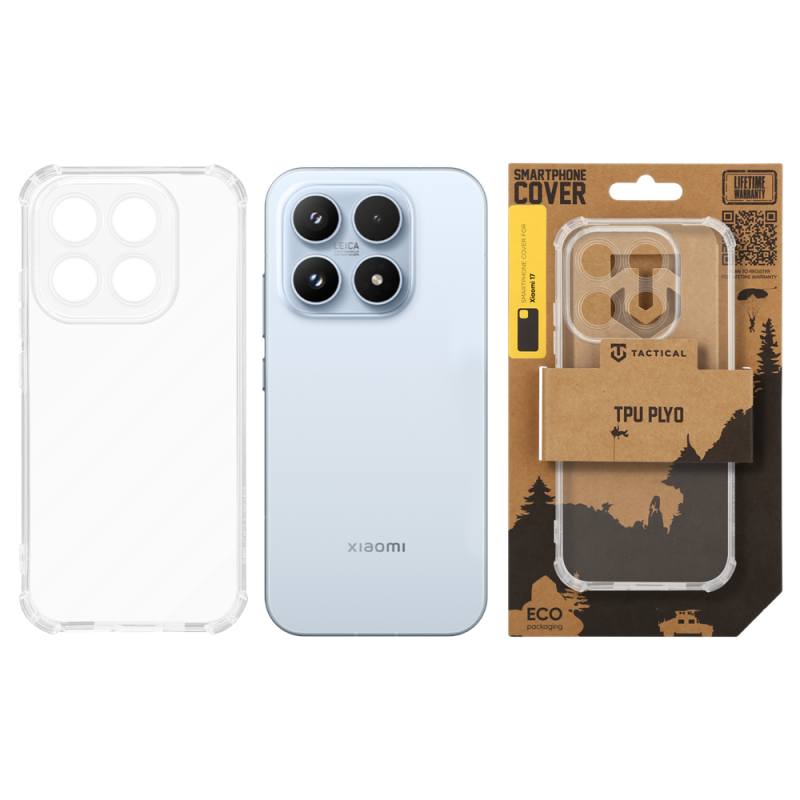 Tactical TPU Plyo Kryt pro Xiaomi 17 Transparent